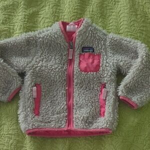 Patagonia Kids Jacket in Cream and Pink